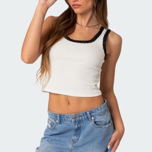 Alix Lacey Ribbed Tank Top