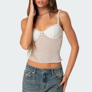 Lidia Sheer Mesh Bra Top