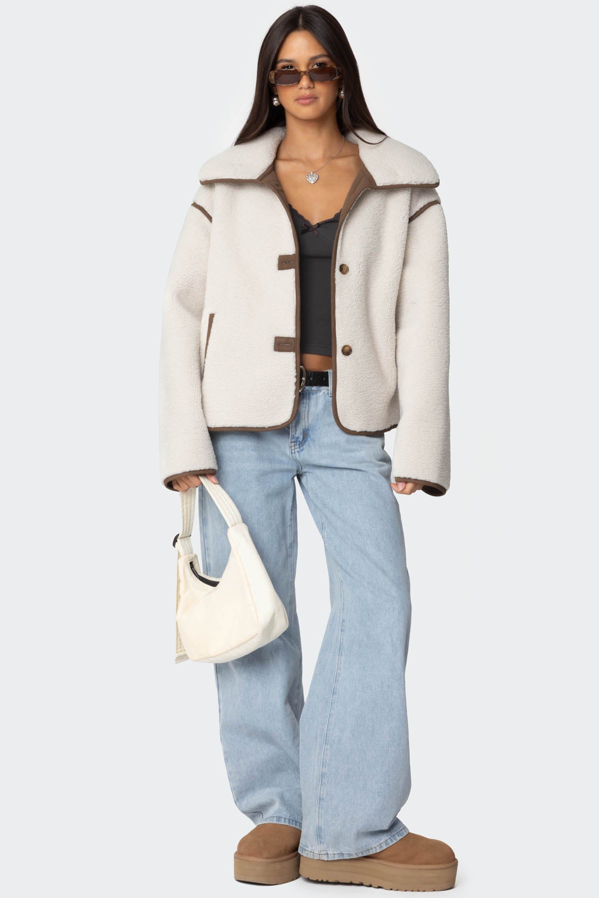 Frost Oversized Faux Shearling Jacket - Image 2