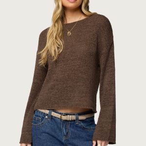 Drop Shoulder Light Knit Sweater