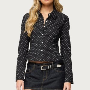 Ilia Polka Dot Button Up Shirt