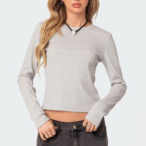 Marny Long Sleeve Waffle Top