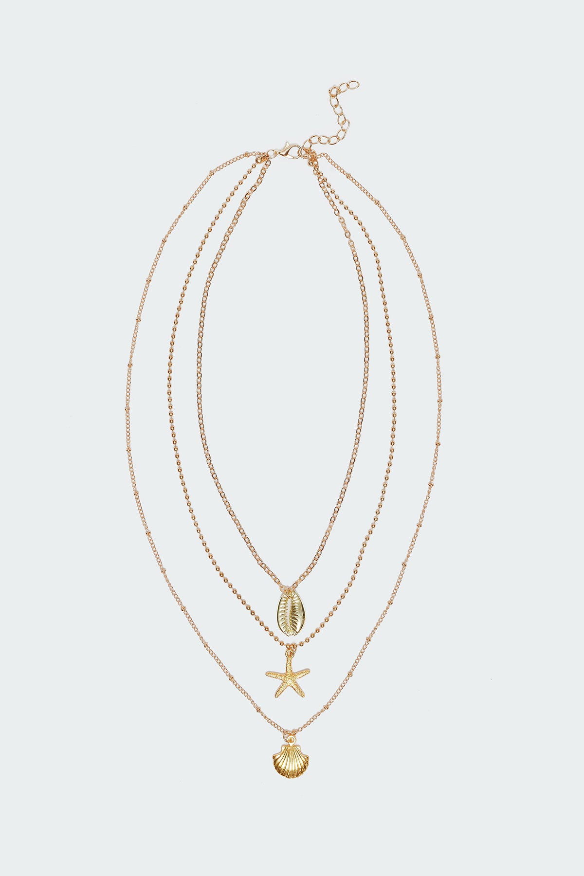 Triple Charm Layered Necklace - Image 2