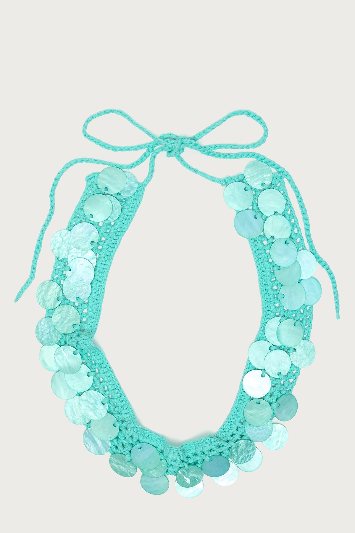 Iridescent Disk Crochet Tie Belt - Image 2
