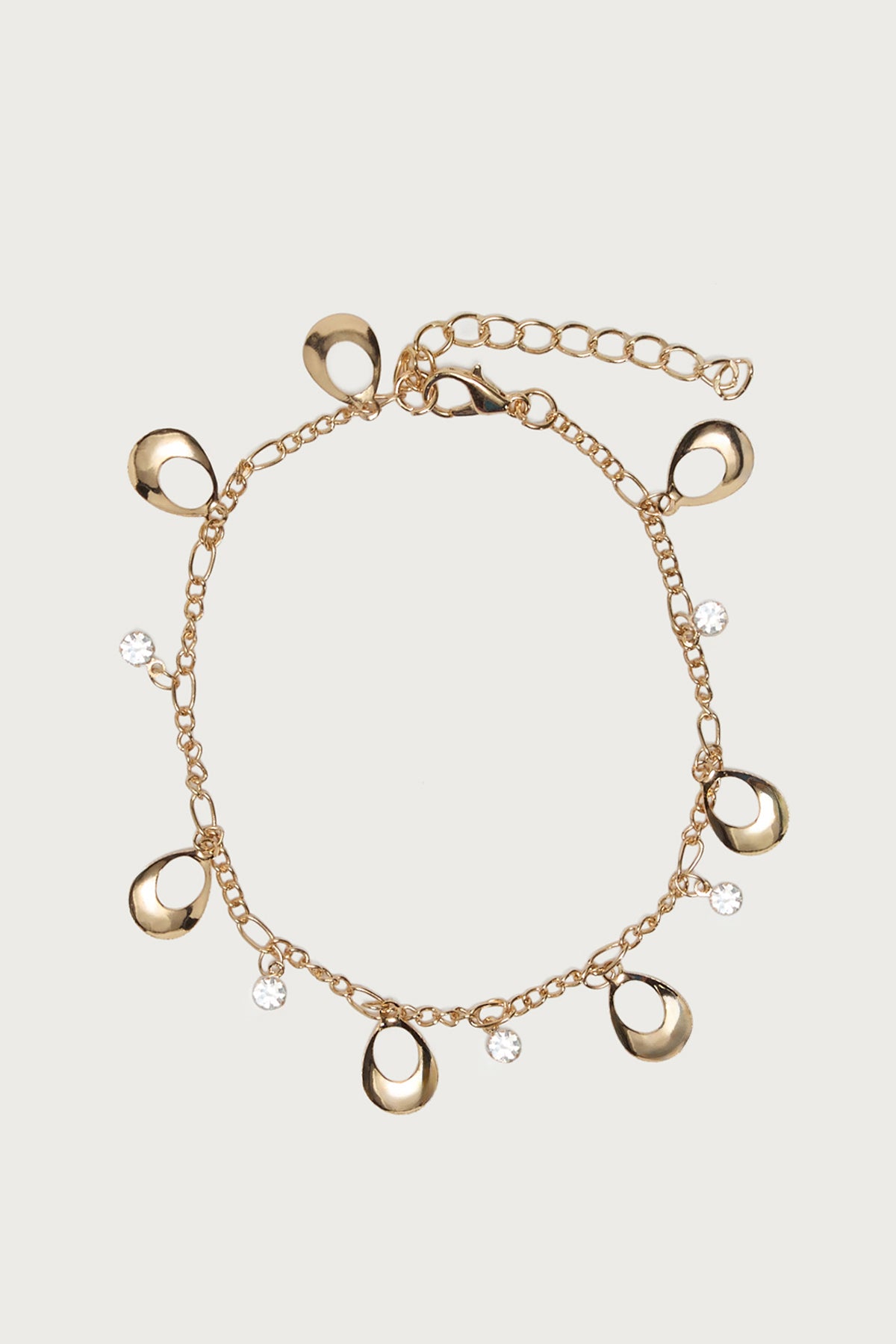 Abstract Oval Charm Anklet - Image 2
