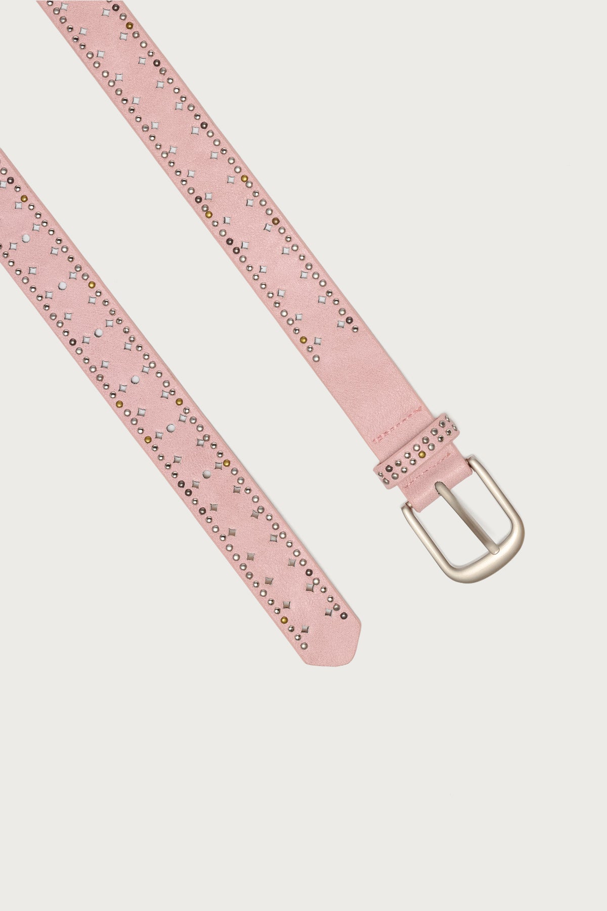 Mixed Studded Faux Leather Belt - Image 3