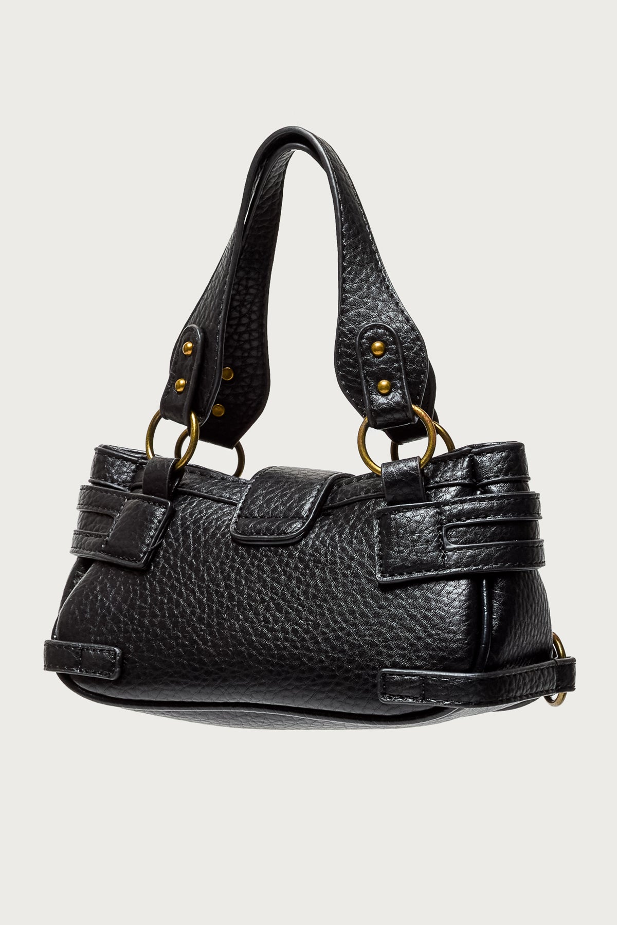 Faux Leather Studded Lock Bag - Image 4