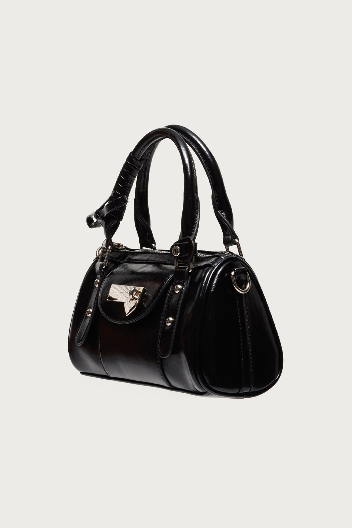 Faux Leather Heart Locket Bag - Image 6