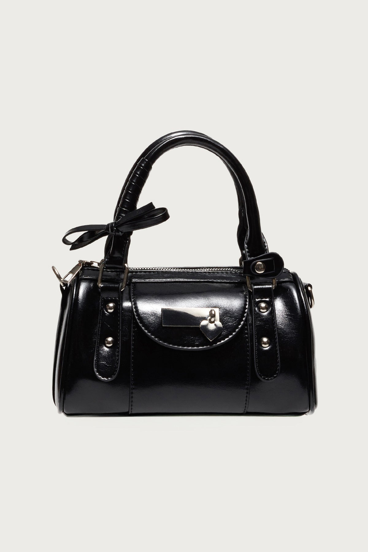 Faux Leather Heart Locket Bag - Image 2