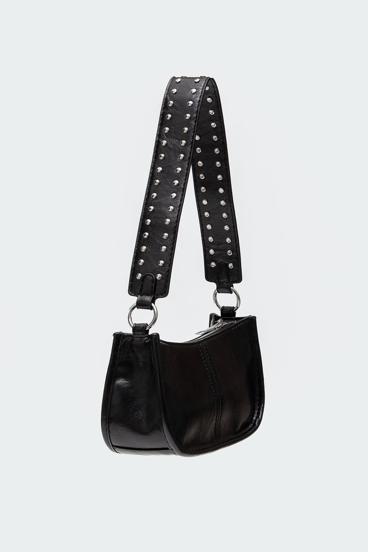 Studded Strap Faux Leather Bag - Image 3