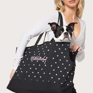 Polka Dot Pet Carrier Tote Bag