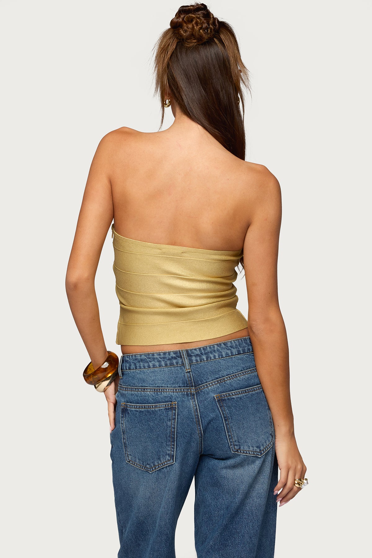 Cecilea Metallic Bandage Tube Top - Image 4