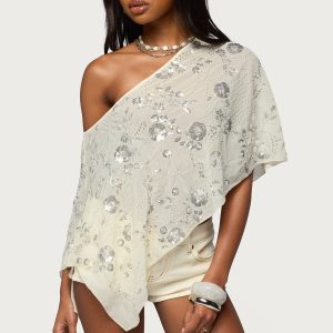 Triana Bead & Sequin Chiffon Poncho