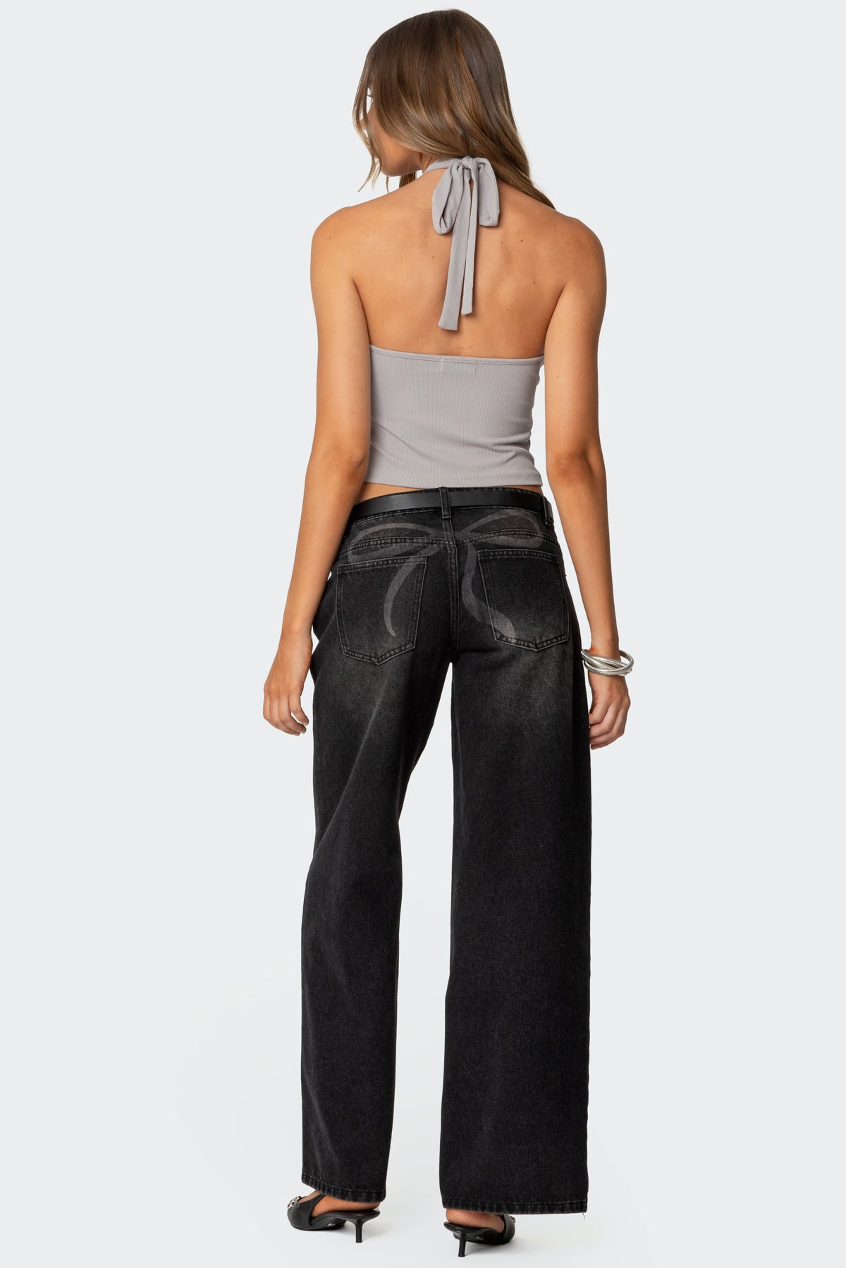 Reissa Criss Cross Halter Top - Image 2