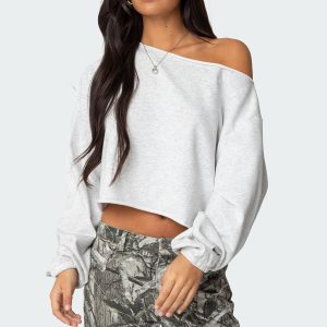 Aveline Off Shoulder Light Sweatshirt