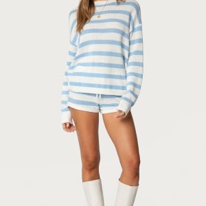 Amaris Striped Knit Shorts