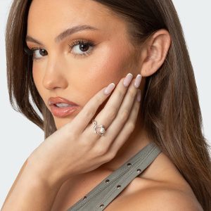 Abstract Pearly Wrap Ring
