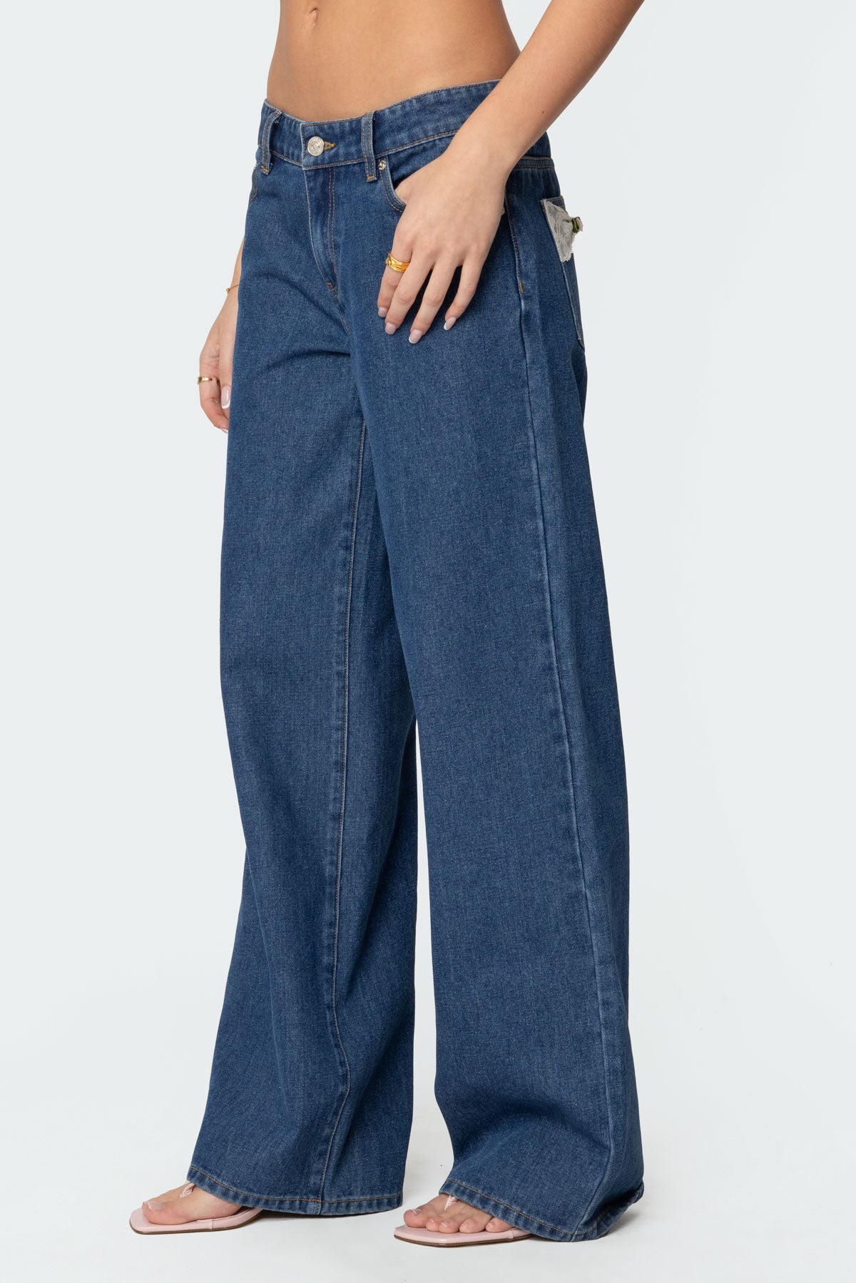 Lacey Pocket Low Rise Baggy Jeans - Image 3