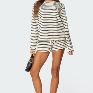 Jordyn Striped Drawstring Shorts