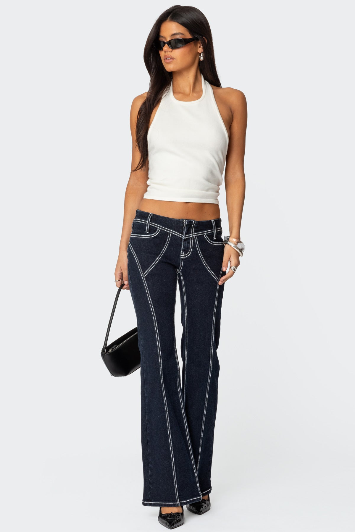 Twister Backless Knit Halter Top - Image 4