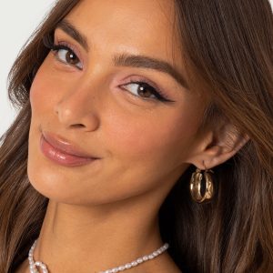 Lux Wide Hoop Earrings
