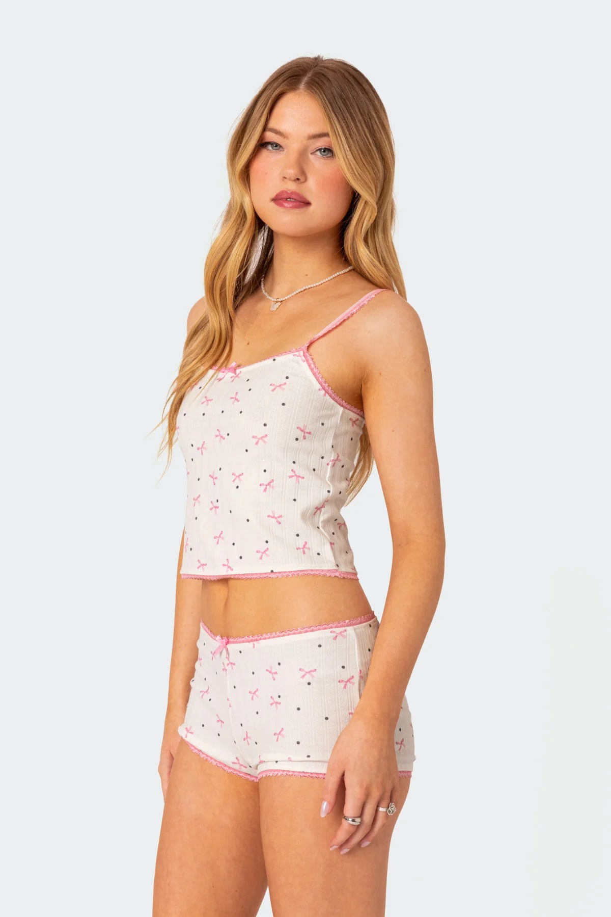 Shelly Pointelle Printed Tank Top - Image 3