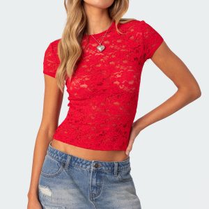 Kaori Sheer Lace Top