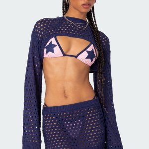 Celena Crochet Shrug Top
