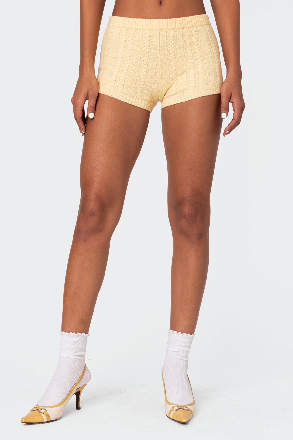Raegan Cable Knit Shorts - Image 2