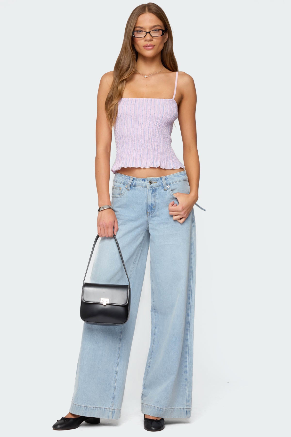 Leela Scrunch Striped Tank Top - Image 2