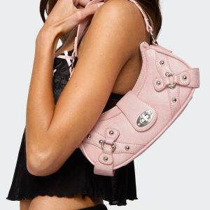 Hardware Faux Leather Bag