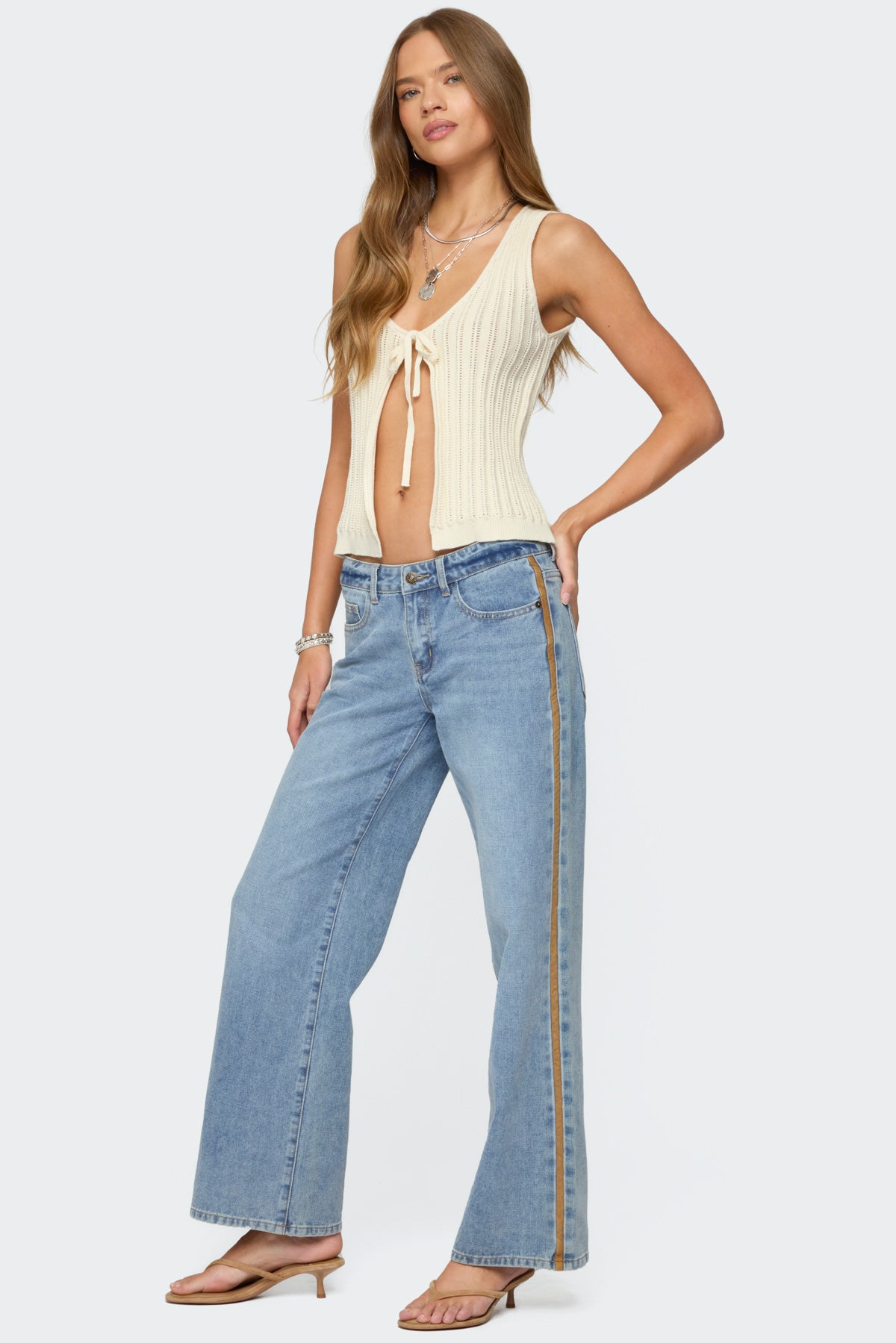 Verona Split Front Knit Top - Image 4