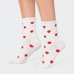 Strawberry Frill Socks