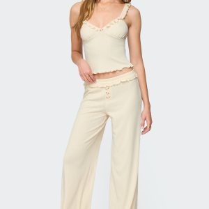 Posy Ruffle Pointelle Pants
