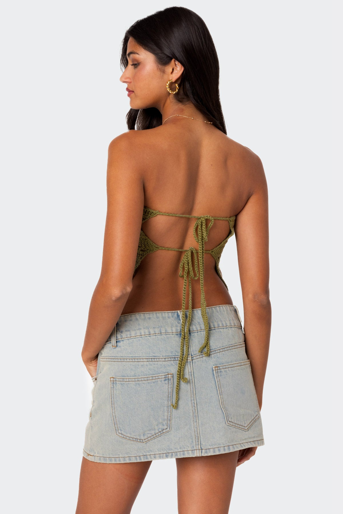 Niki Crochet Strapless Top - Image 4