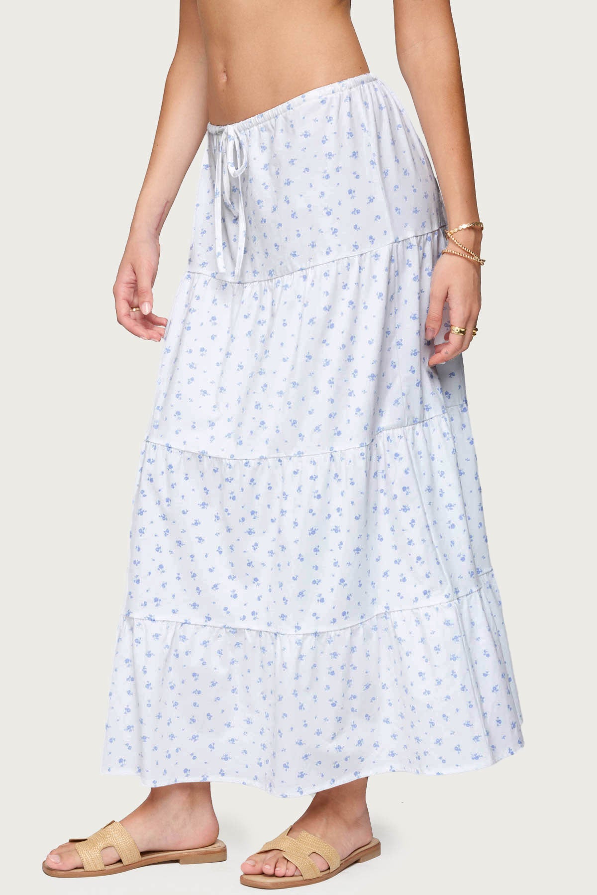 Charley Floral Tiered Maxi Skirt - Image 2