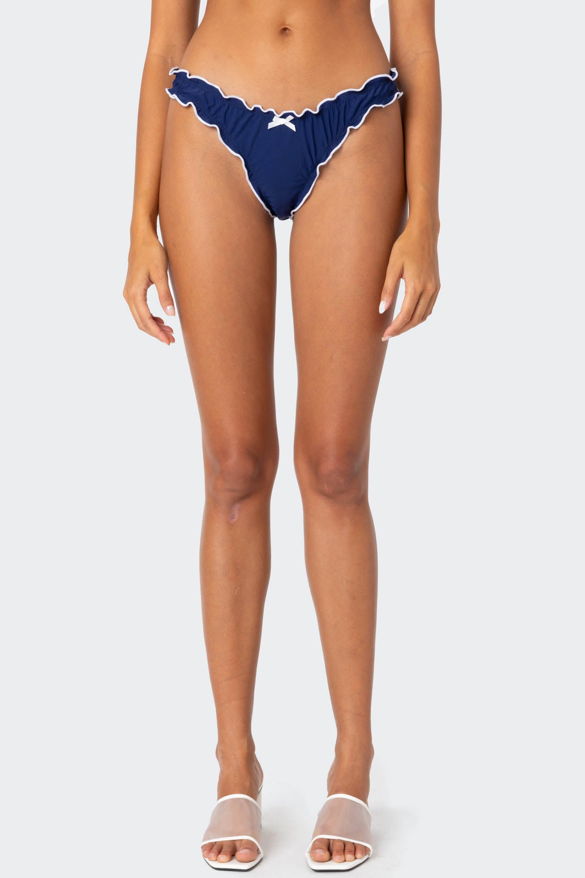 Golden Ruffle Edge Bikini Bottom - Image 2