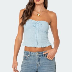 Lacey Knit Tube Top
