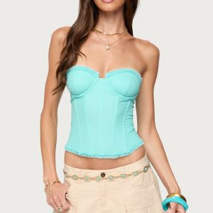 Deirdre Mesh Lace Up Corset