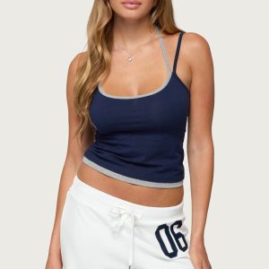 Roya Layered Halter Tank Top