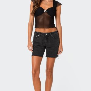 Tomboy Low Rise Denim Shorts