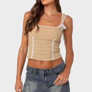 Textured Bustier Top