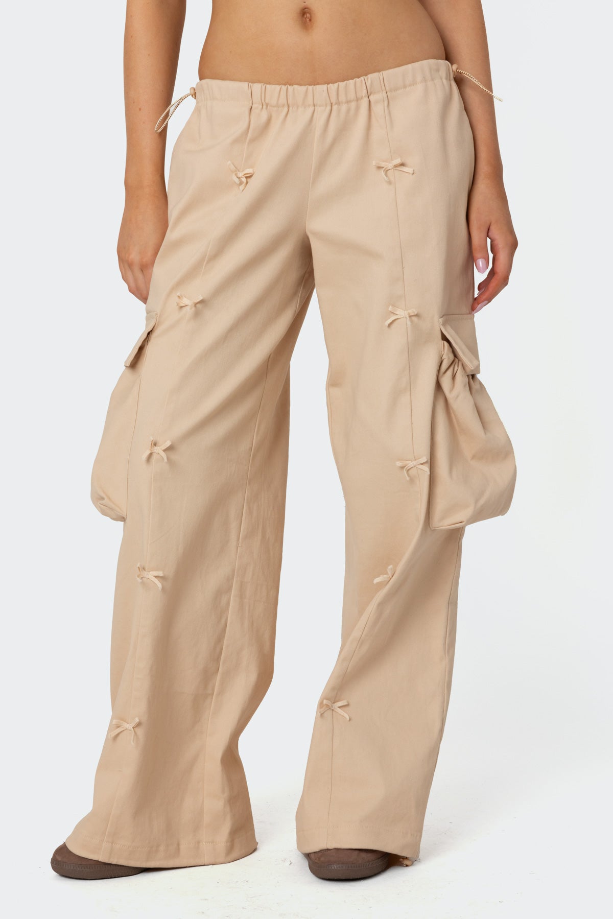 Bow Trim Cargo Parachute Pants - Image 2