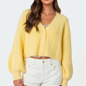 Sabrina Chunky Knit Cropped Cardigan
