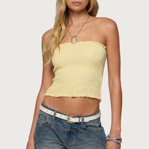 Emmet Strapless Scrunch Top