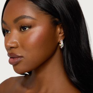 Vintage Floral Hoop Earrings