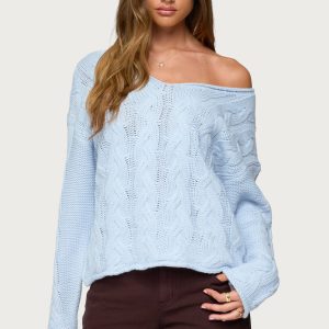Inga Oversized Cable Knit Sweater