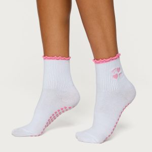 Heart & Bow Pilates Socks