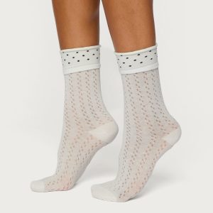 Pointelle Polka Dot Socks