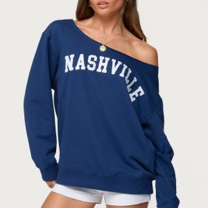 Nashville Oversized Wide Neck Sweatshirt